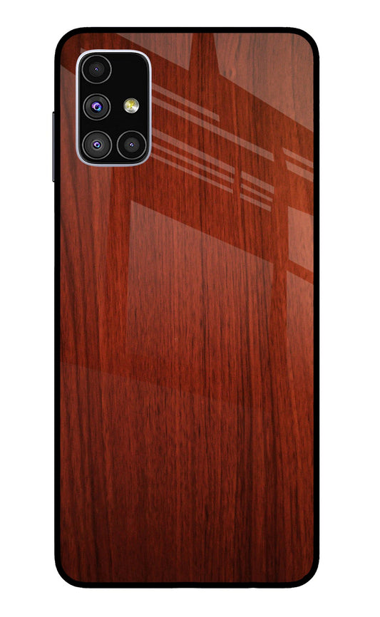 Wooden Plain Pattern Samsung M51 Glass Case