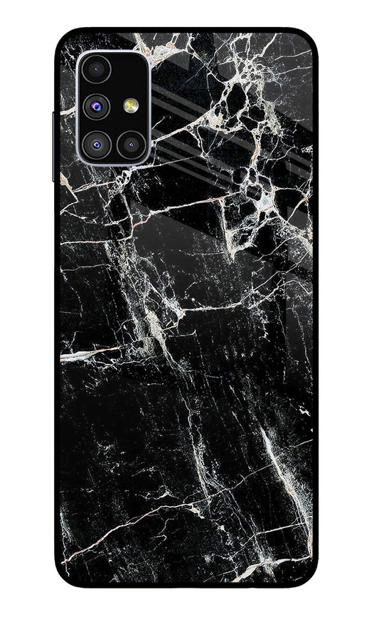 Black Marble Texture Samsung M51 Glass Case