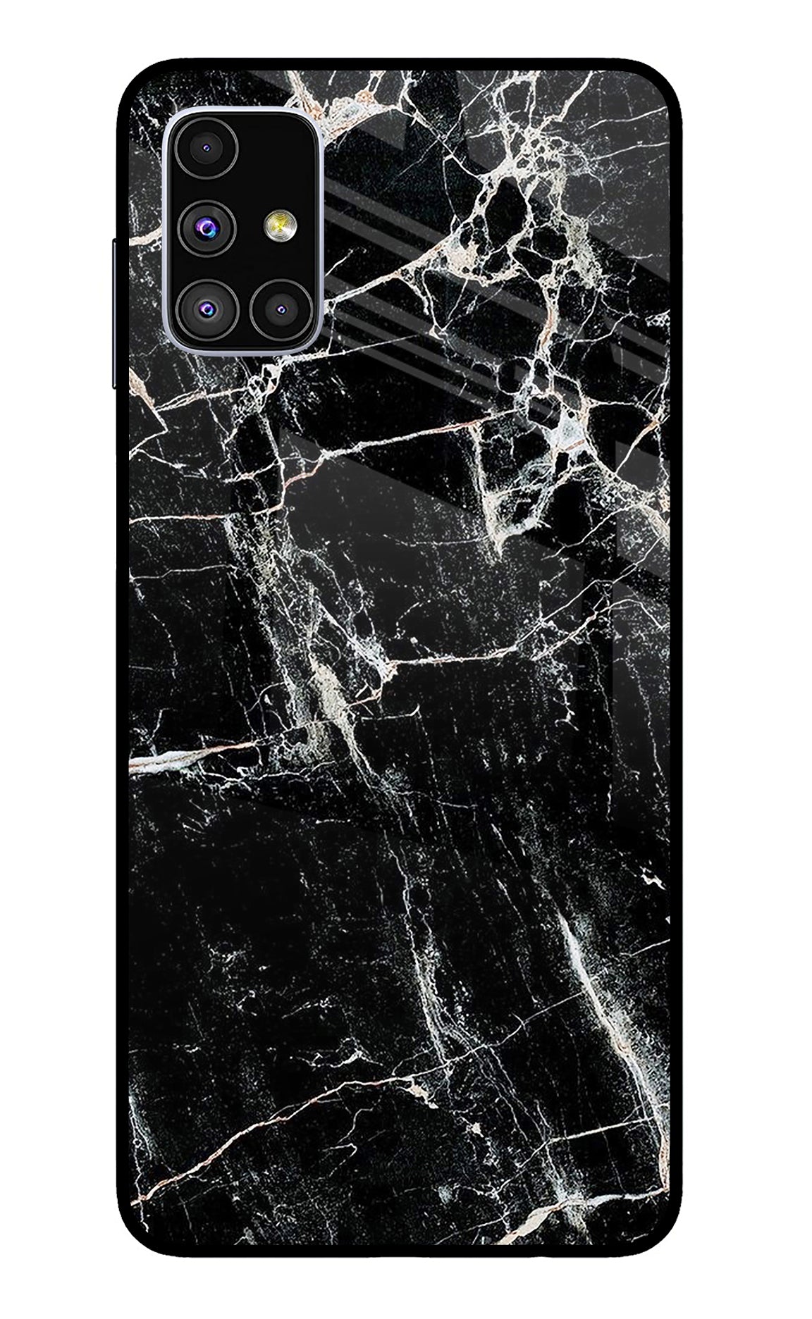 Black Marble Texture Samsung M51 Back Cover