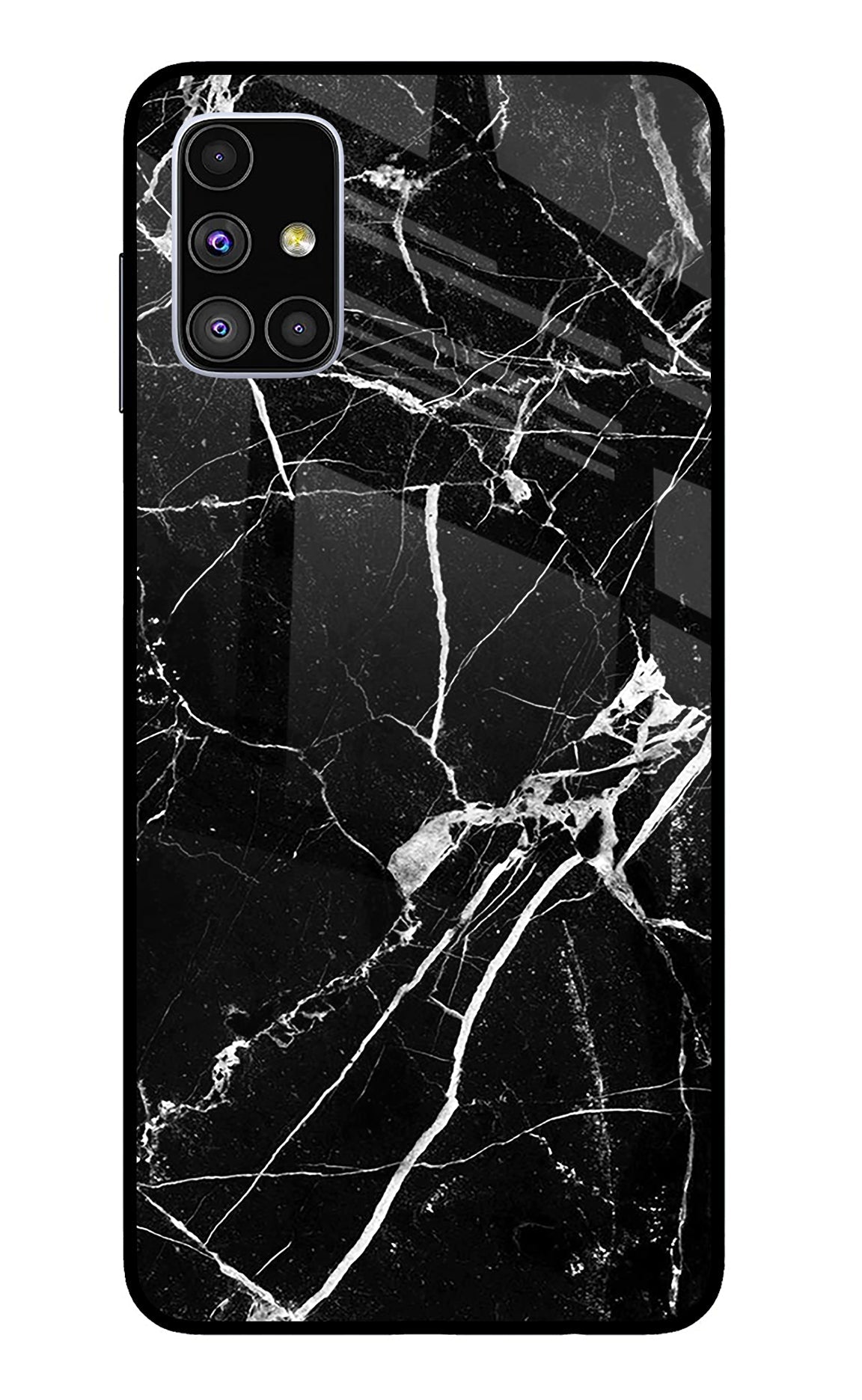 Black Marble Pattern Samsung M51 Back Cover