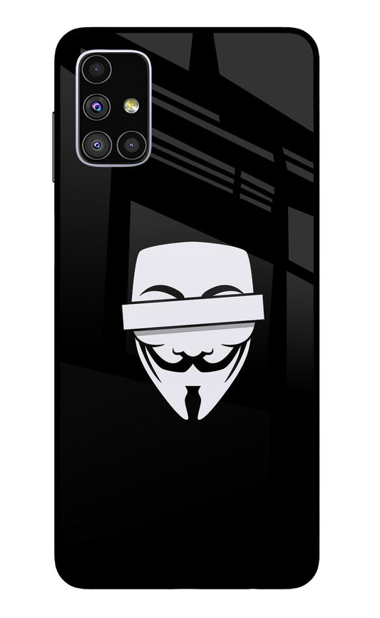 Anonymous Face Samsung M51 Glass Case
