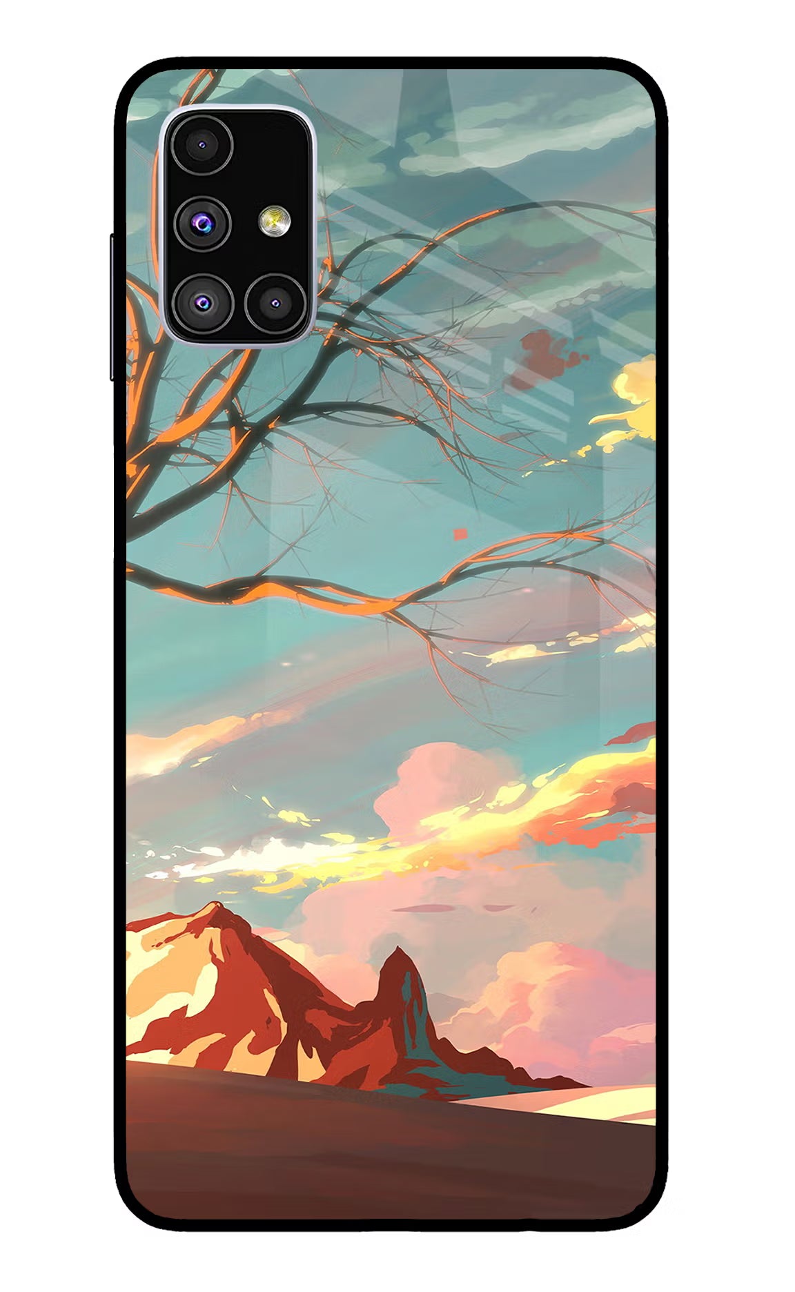 Scenery Samsung M51 Glass Case Back Cover by Casekaro