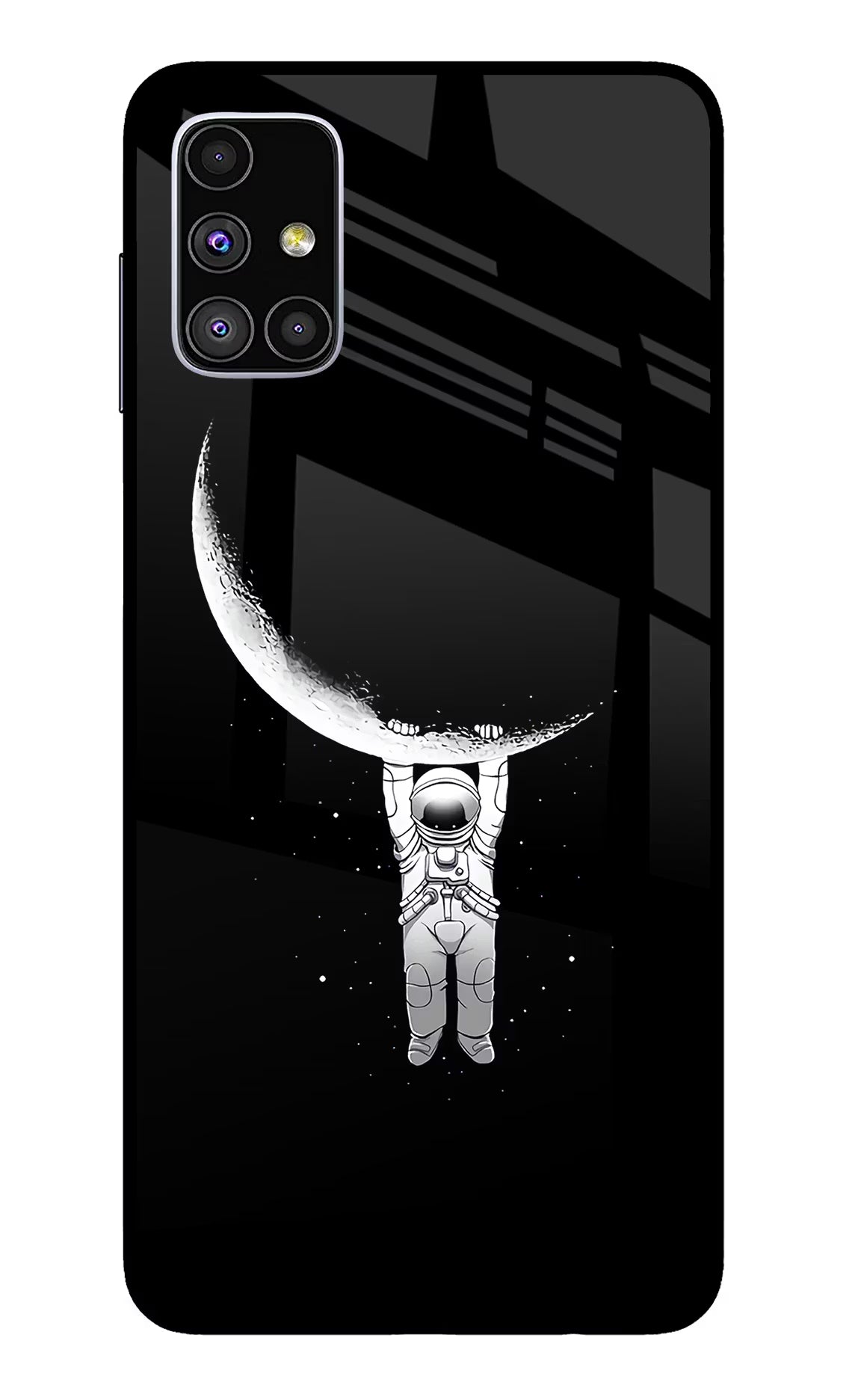 Moon Space Samsung M51 Glass Case Back Cover by Casekaro