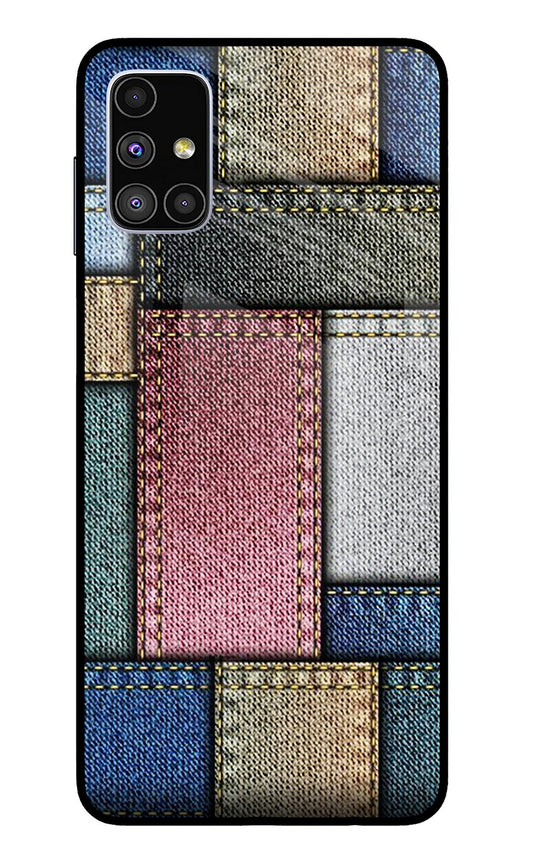 Multicolor Jeans Samsung M51 Glass Case