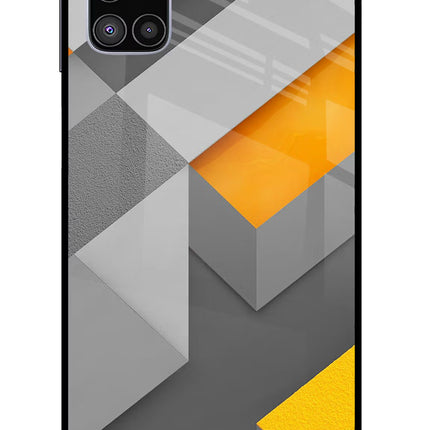 Abstract Samsung M51 Glass Case Back Cover by Casekaro
