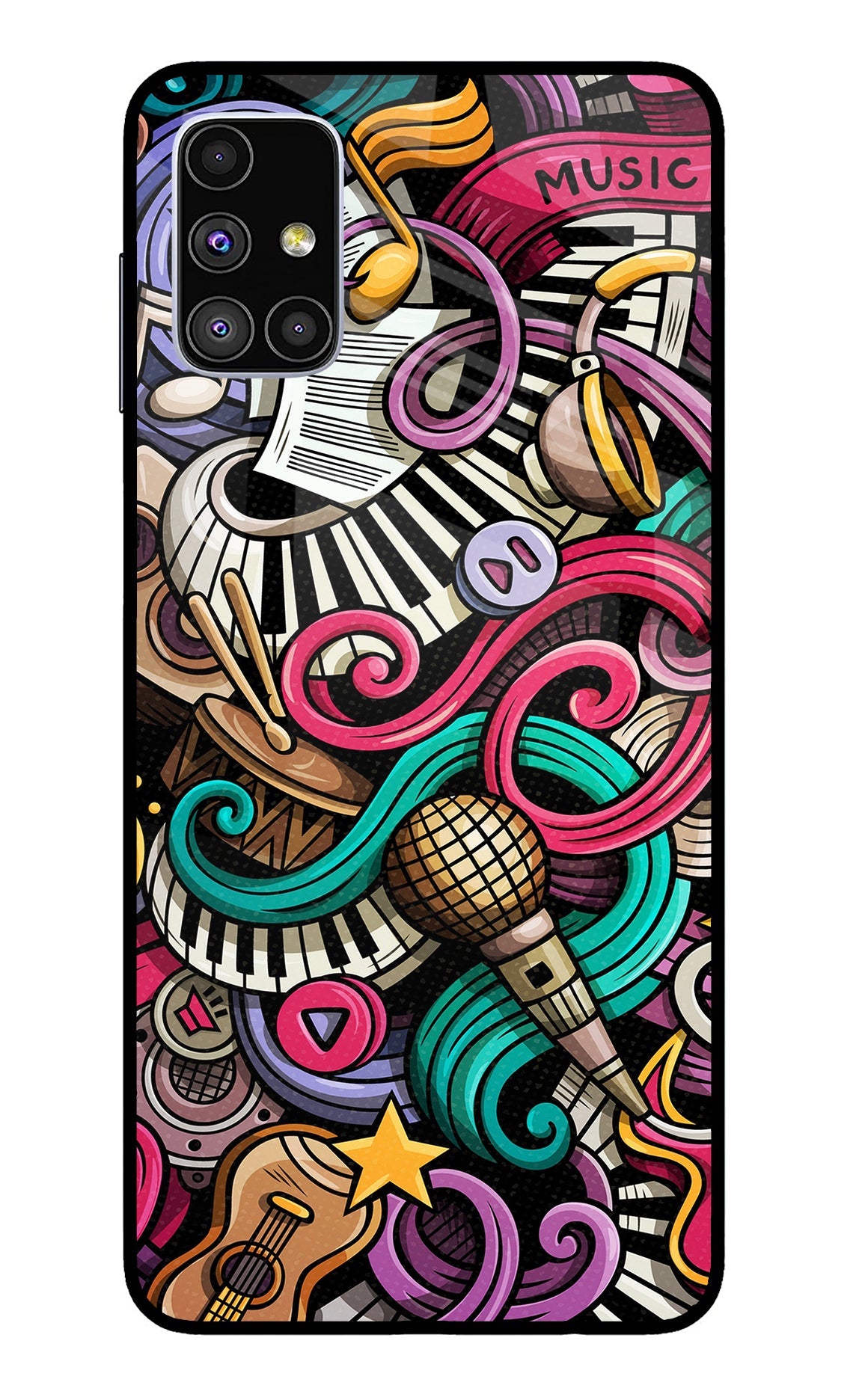 Music Abstract Samsung M51 Back Cover