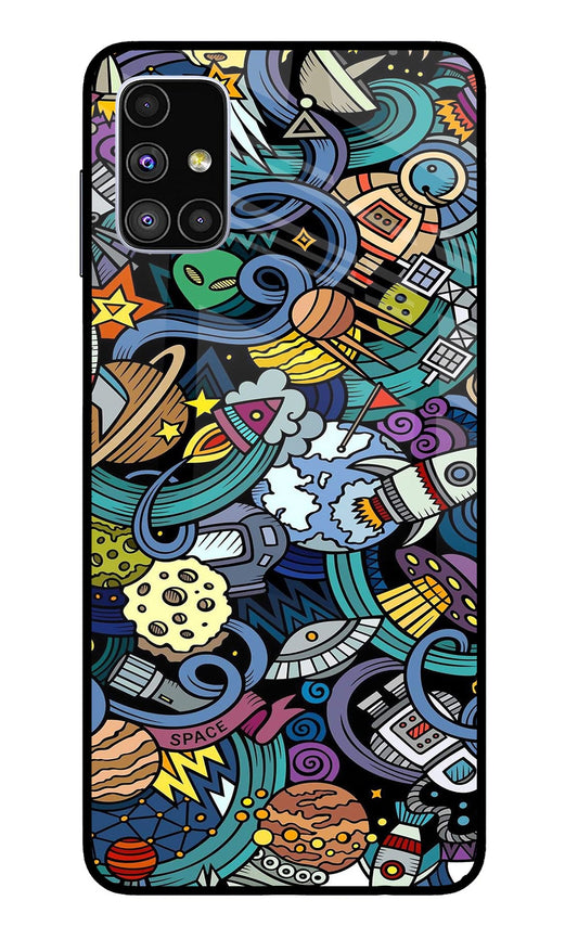 Space Abstract Samsung M51 Glass Case