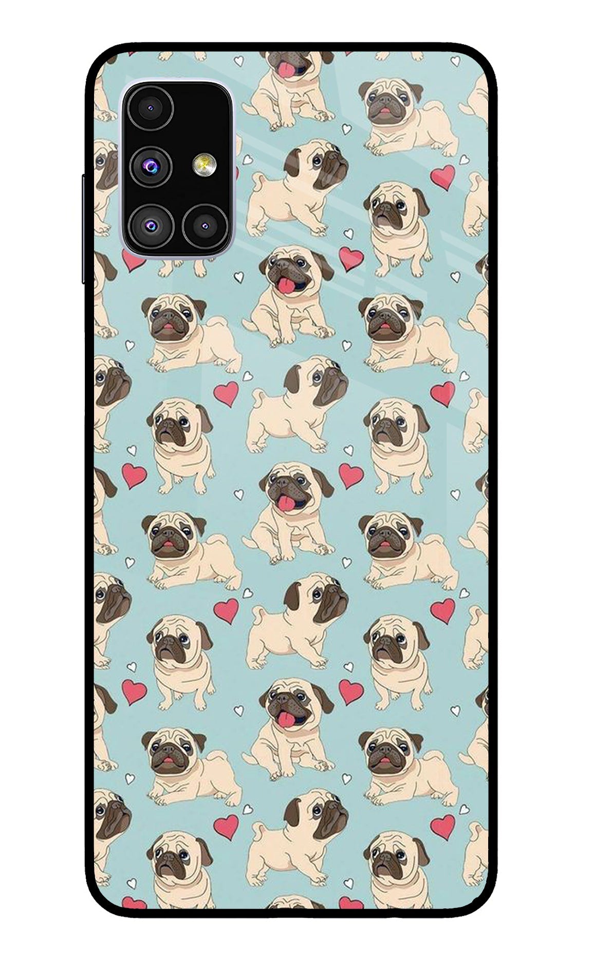 Pug Dog Samsung M51 Glass Case