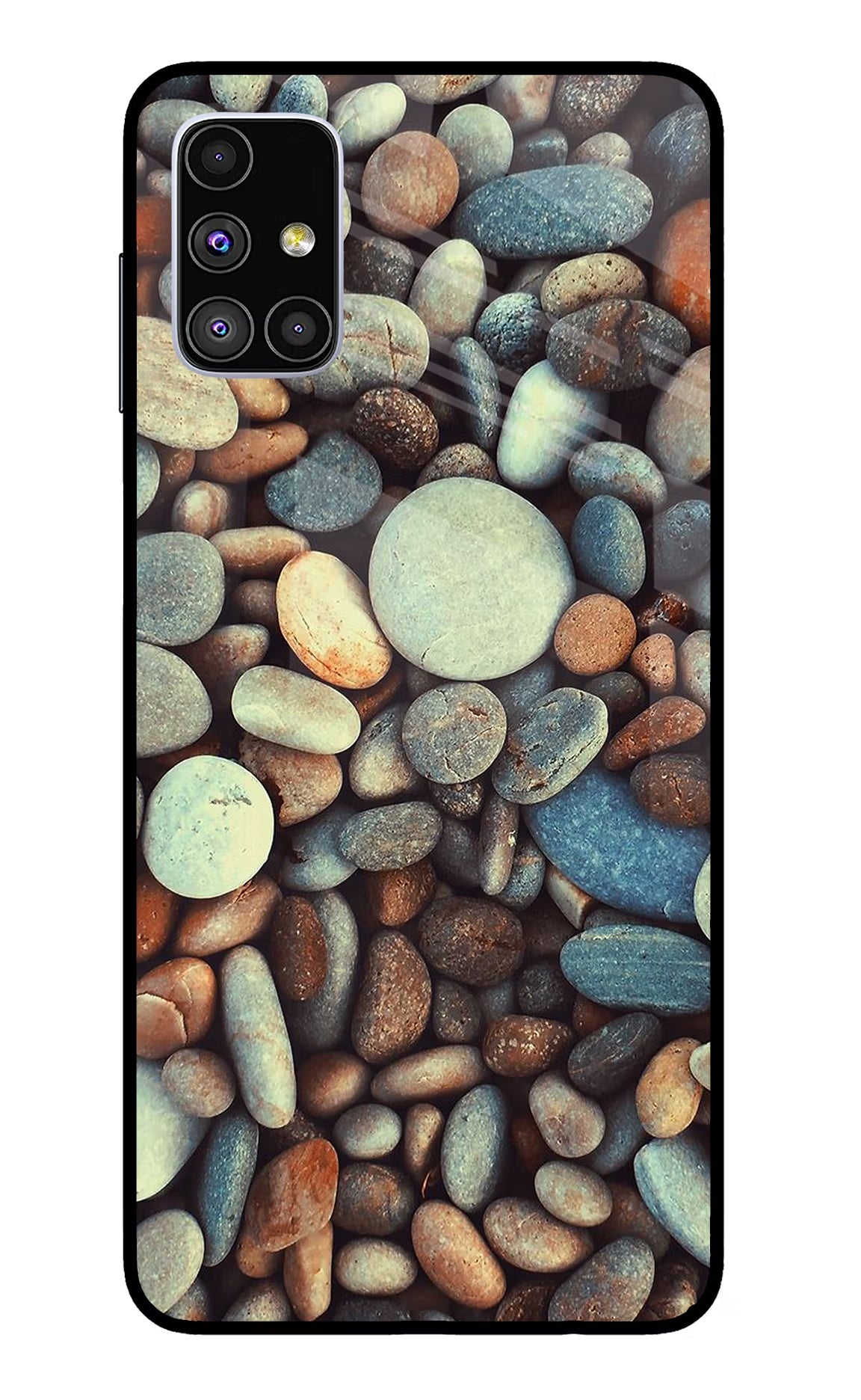 Pebble Samsung M51 Glass Case Back Cover by Casekaro