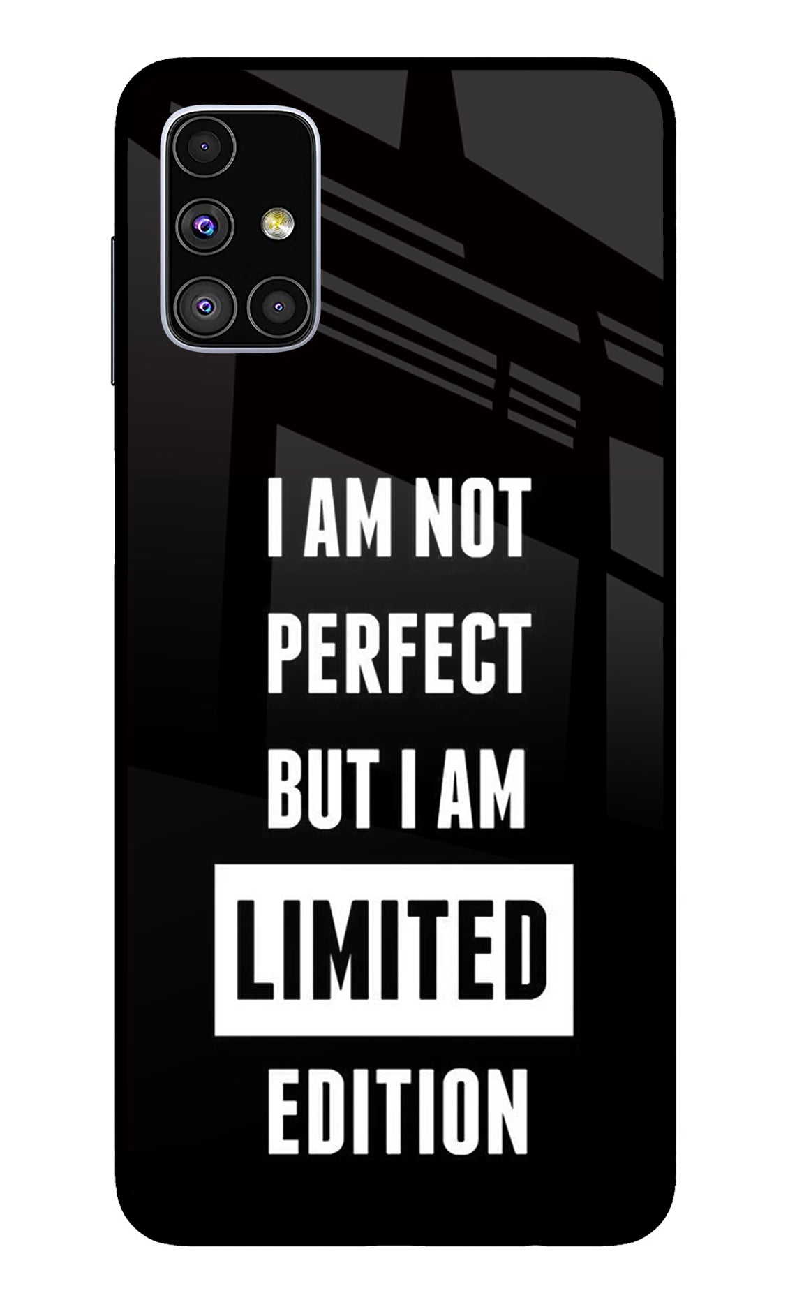 I Am Not Perfect But I Am Limited Edition Samsung M51 Glass Case