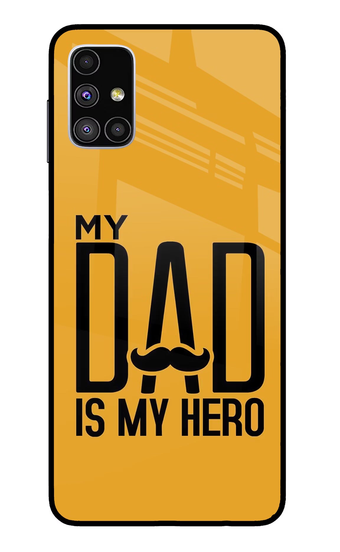 My Dad Is My Hero Samsung M51 Glass Case Back Cover by Casekaro