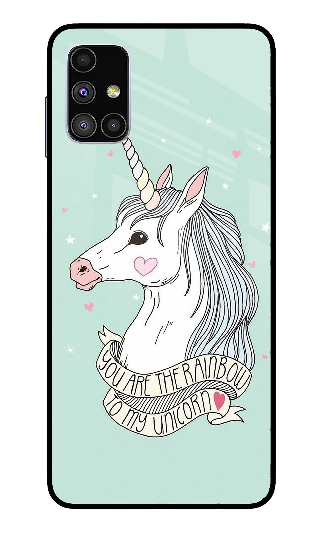 Unicorn Wallpaper Samsung M51 Glass Case