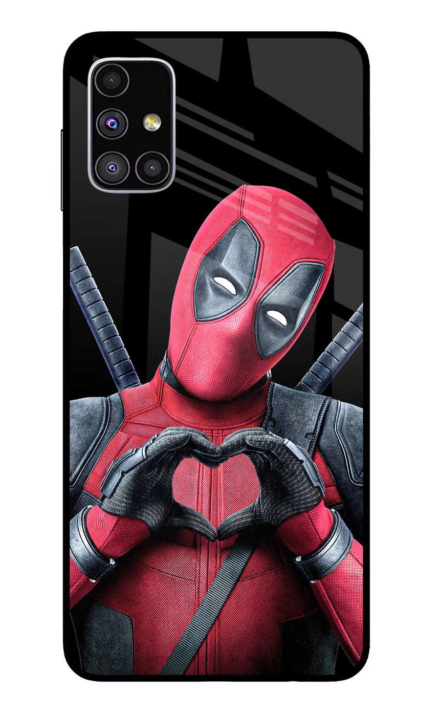 Deadpool Samsung M51 Back Cover, Glass case