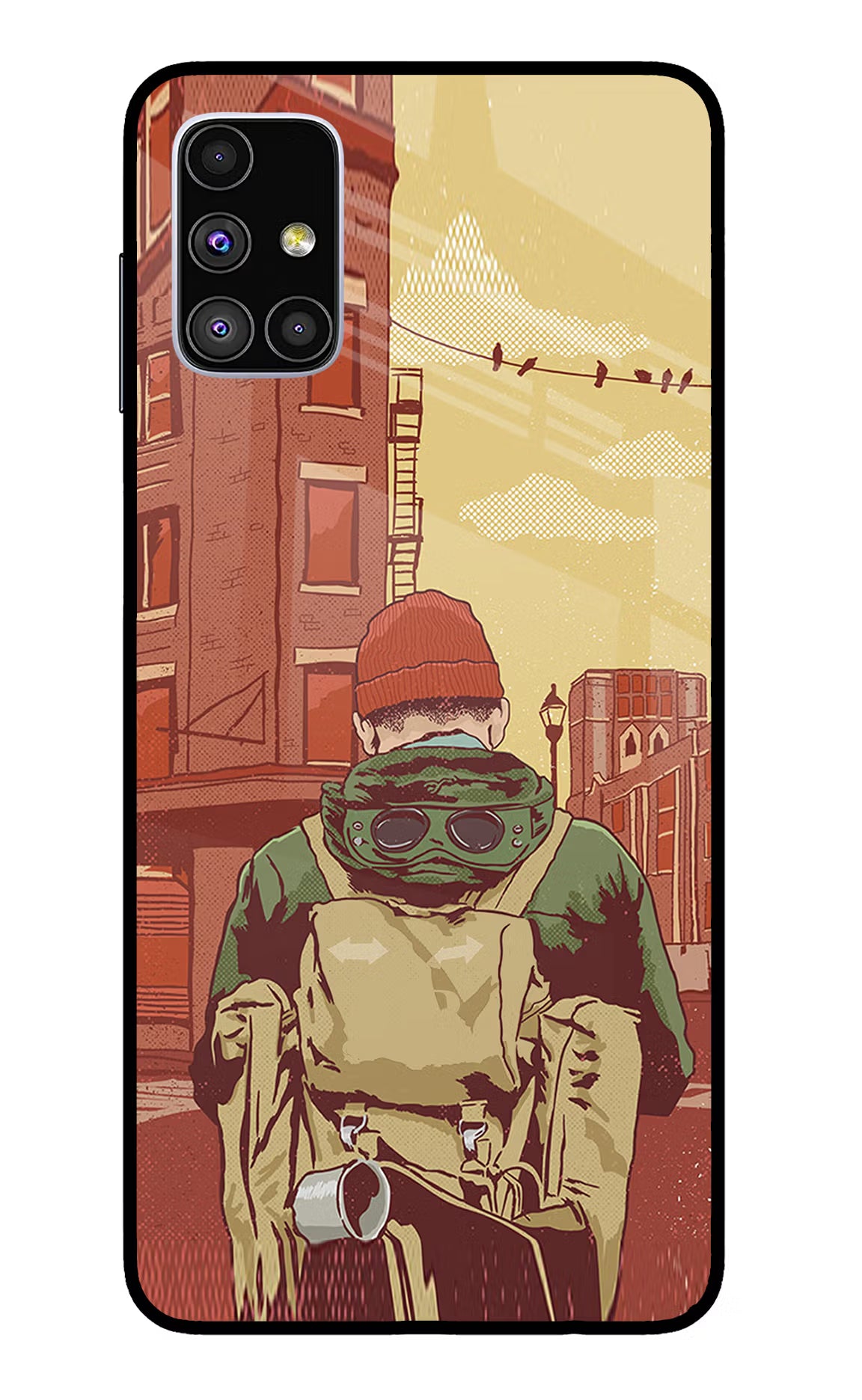 Adventurous Samsung M51 Glass Case Back Cover by Casekaro
