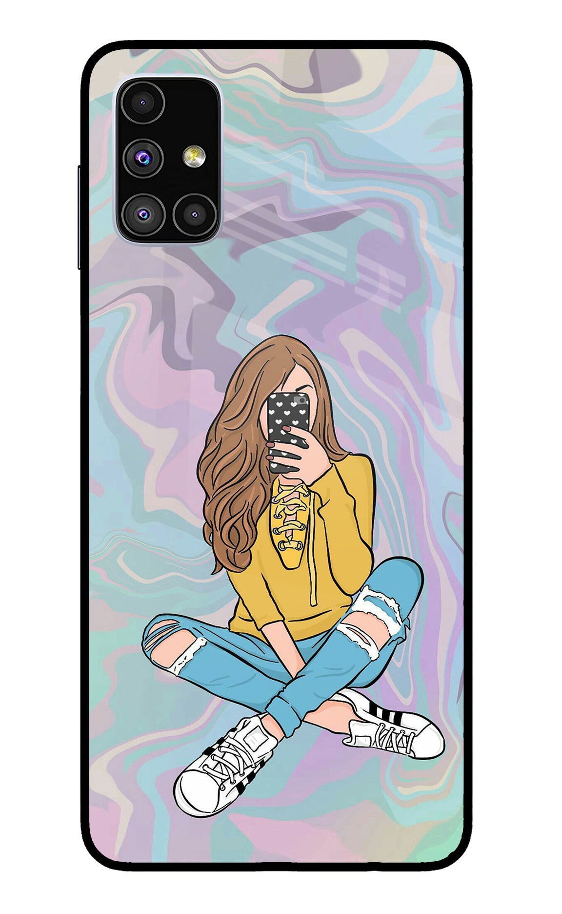 Selfie Girl Samsung M51 Back Cover