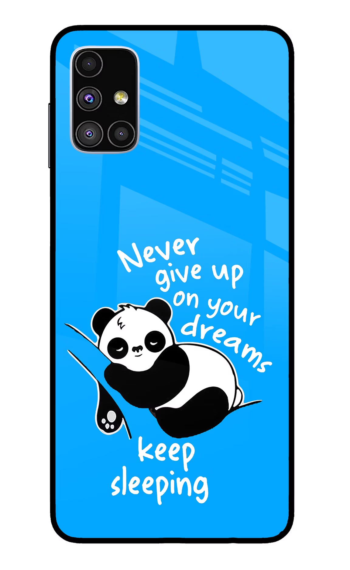 Keep Sleeping Samsung M51 Glass Case Back Cover by Casekaro
