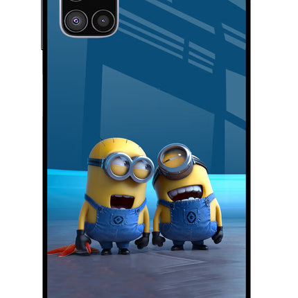 Minion Laughing Samsung M51 Glass Case Back Cover by Casekaro