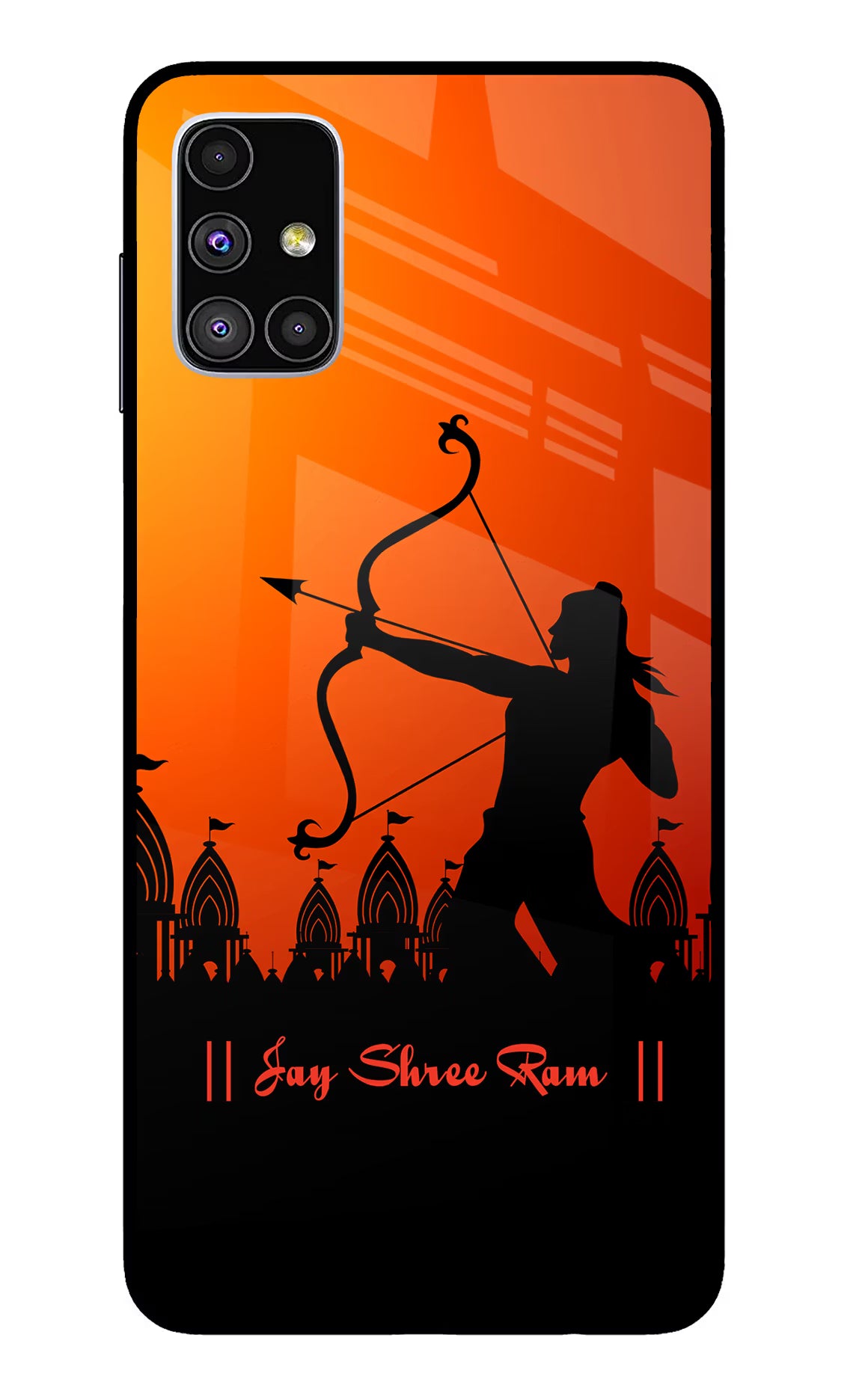 Lord Ram - 4 Samsung M51 Glass Case Back Cover by Casekaro