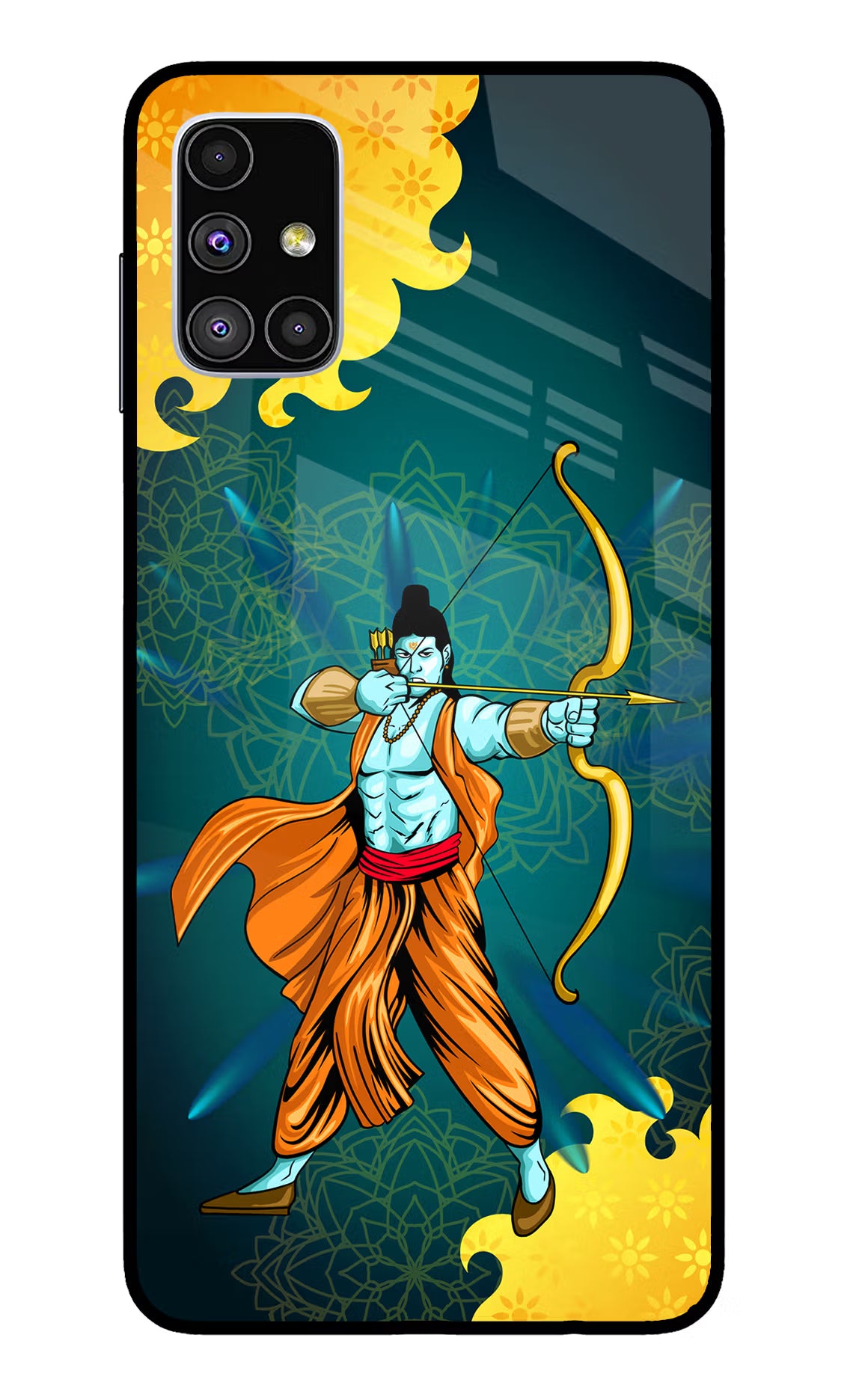 Lord Ram - 6 Samsung M51 Glass Case Back Cover by Casekaro