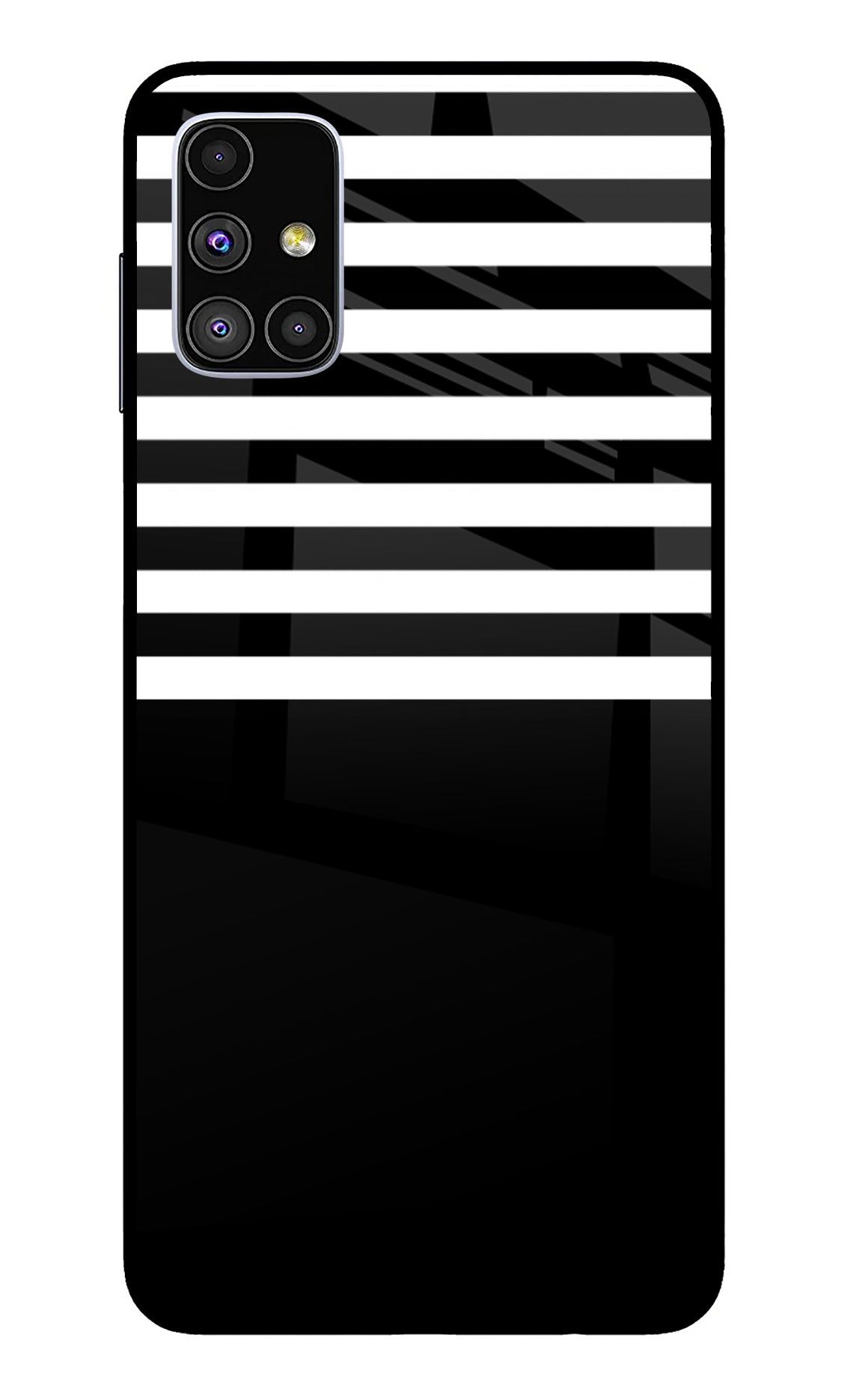 Black and White Print Samsung M51 Back Cover