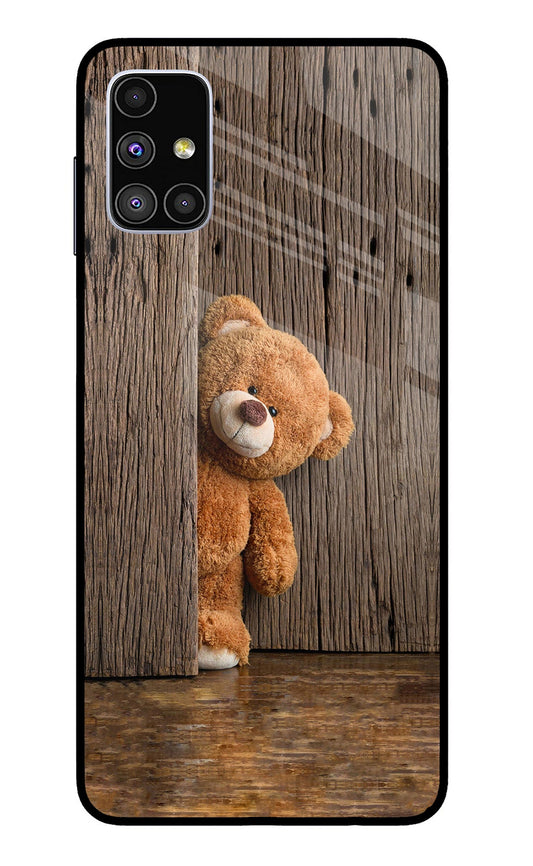 Teddy Wooden Samsung M51 Glass Case