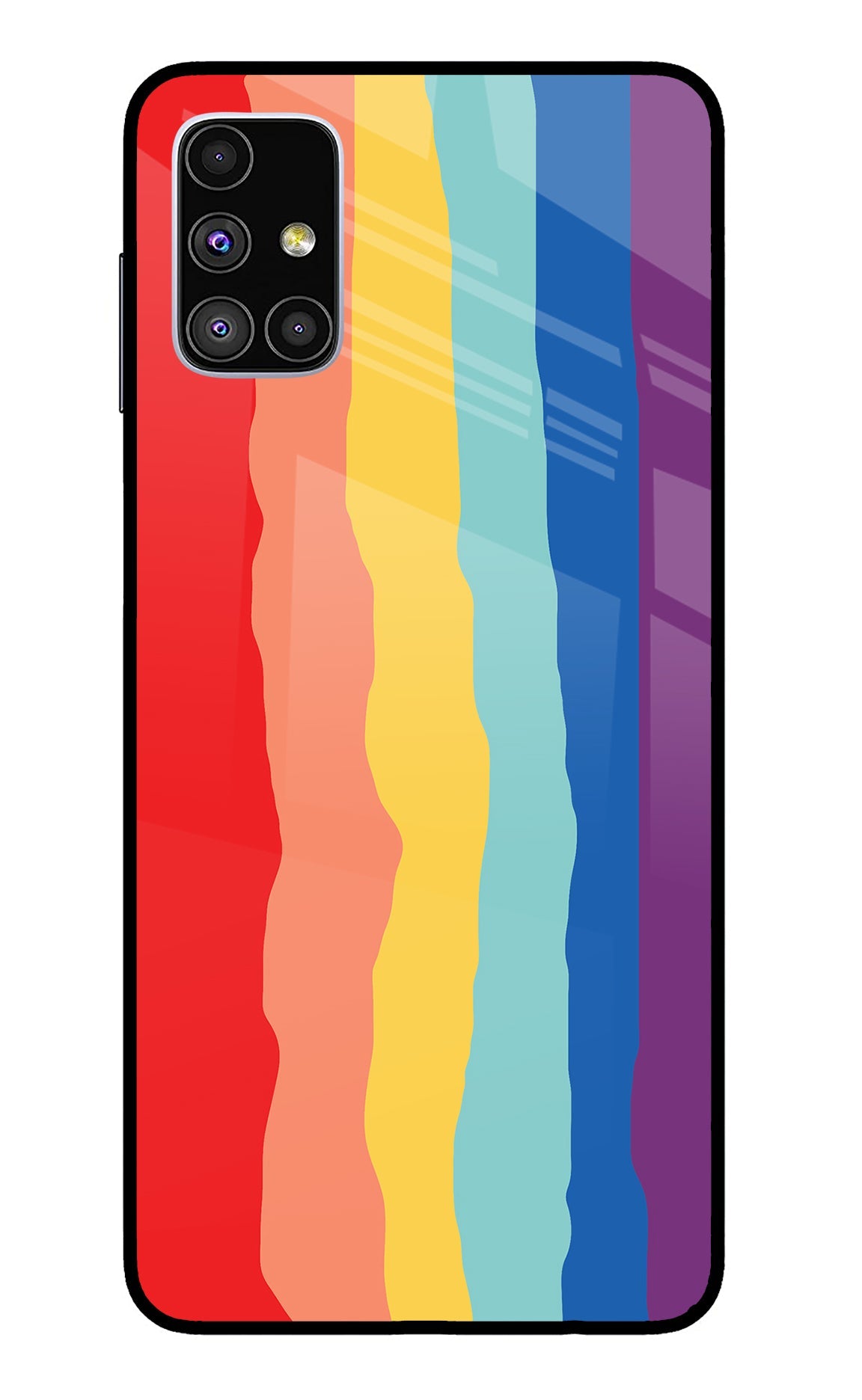 Rainbow Samsung M51 Glass Case