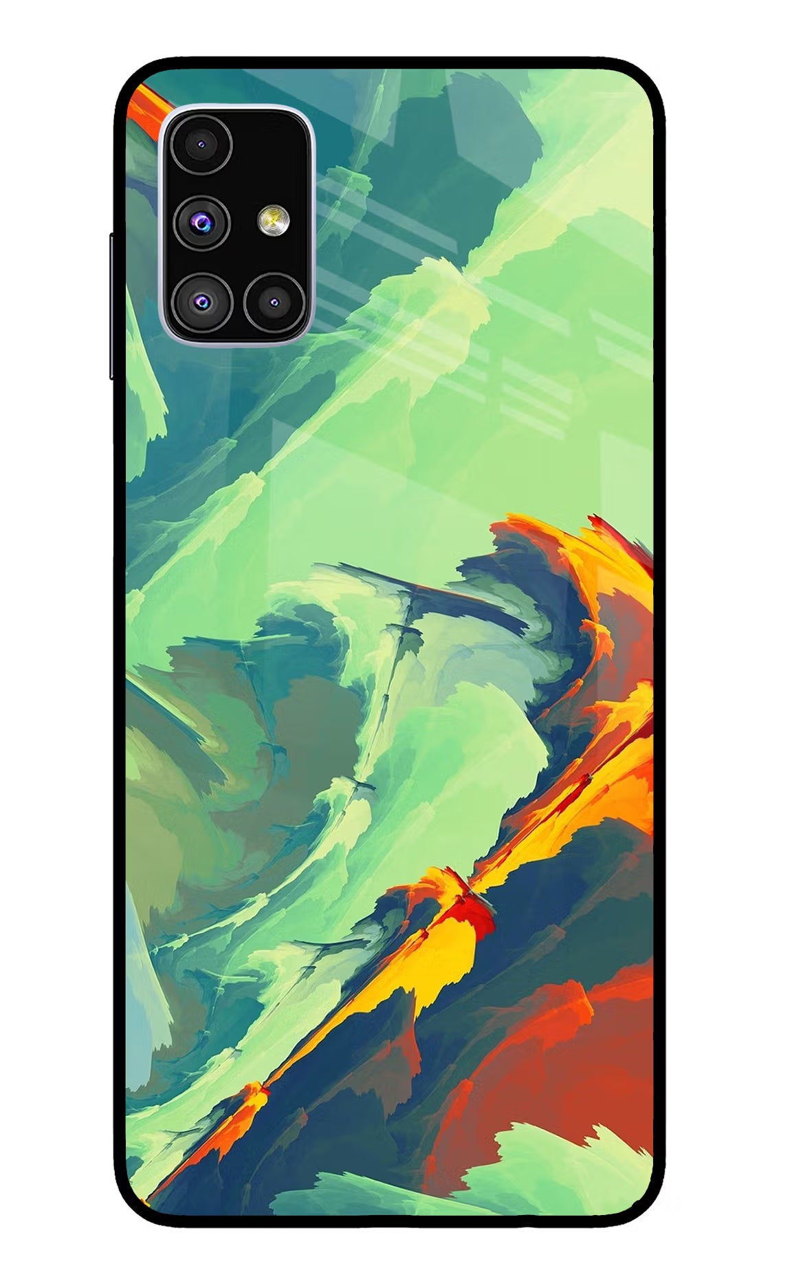 Paint Art Samsung M51 Glass Case Back Cover by Casekaro