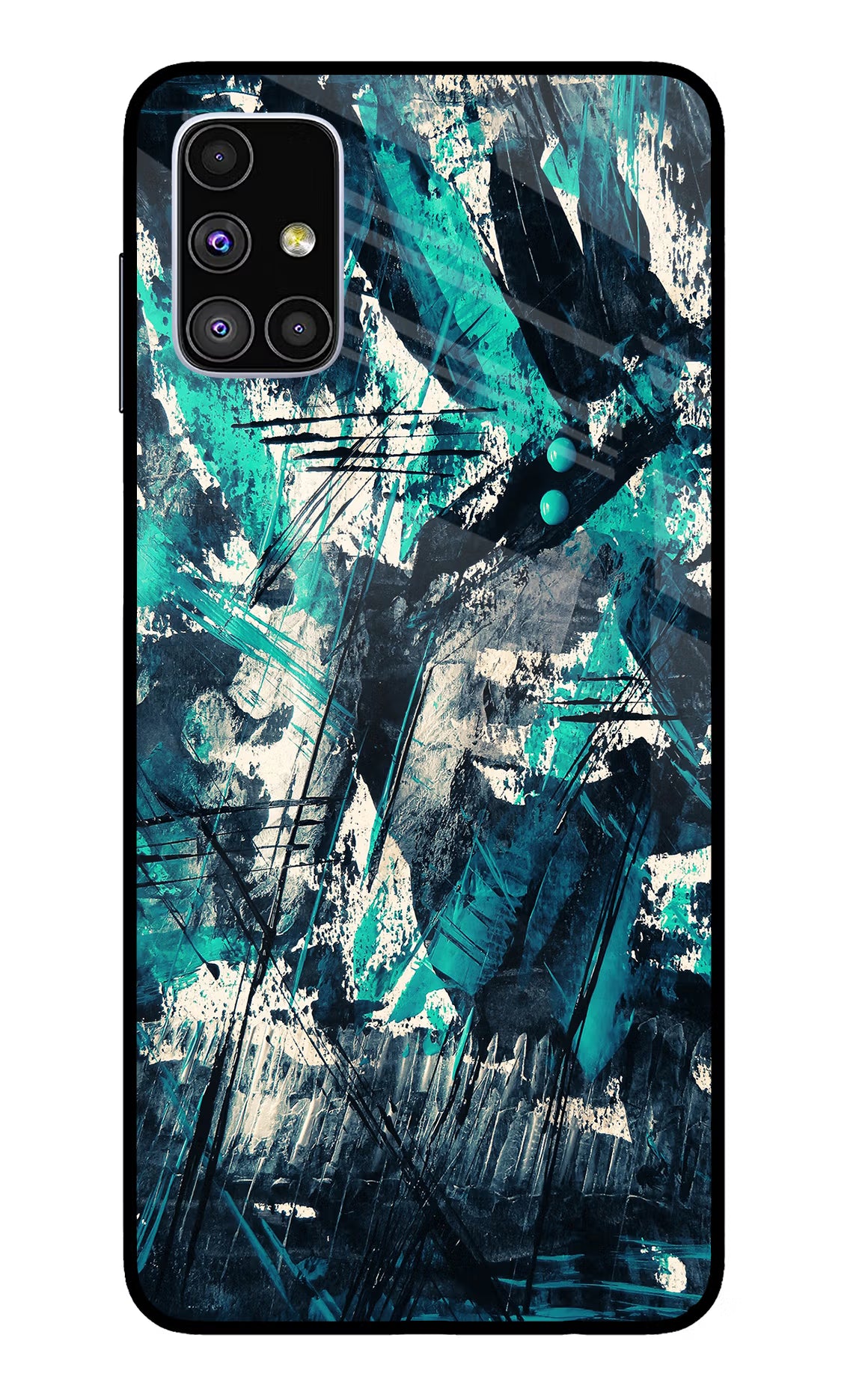 Artwork Samsung M51 Glass Case Back Cover by Casekaro