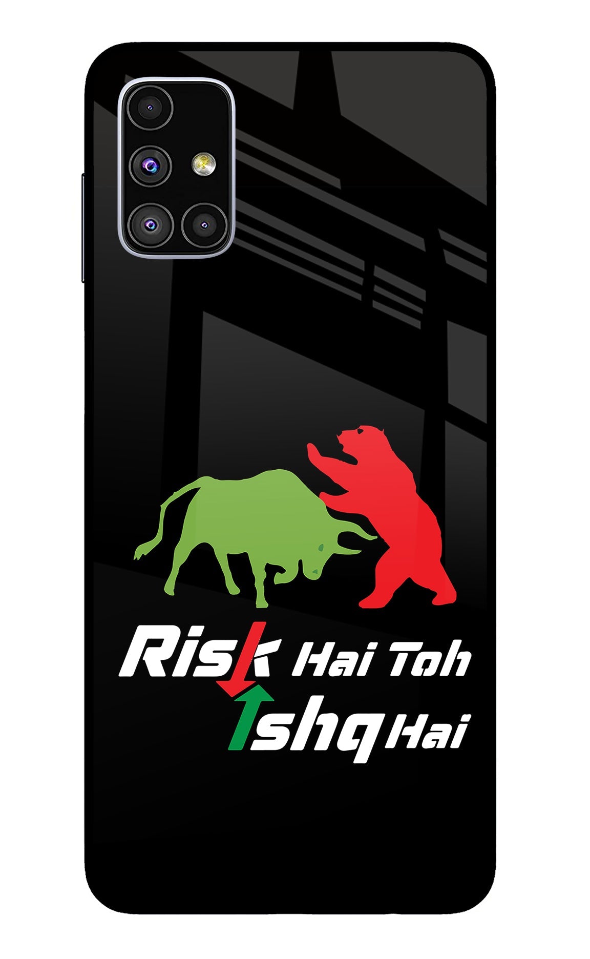 Risk Hai Toh Ishq Hai Samsung M51 Glass Case