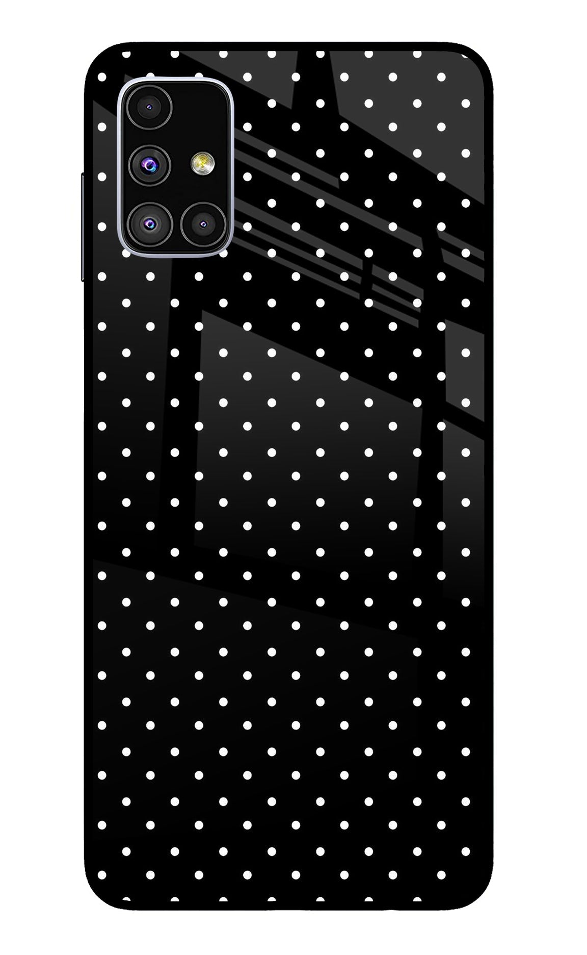 White Dots Samsung M51 Back Cover