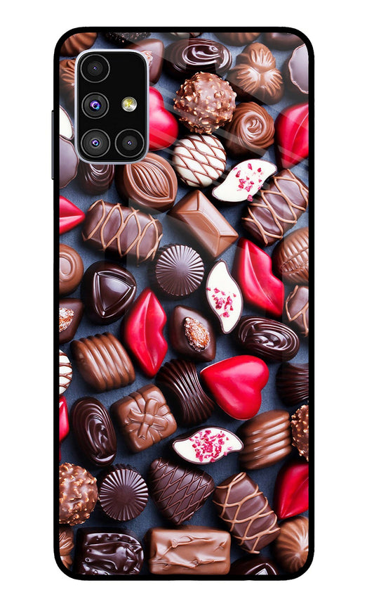 Chocolates Samsung M51 Glass Case
