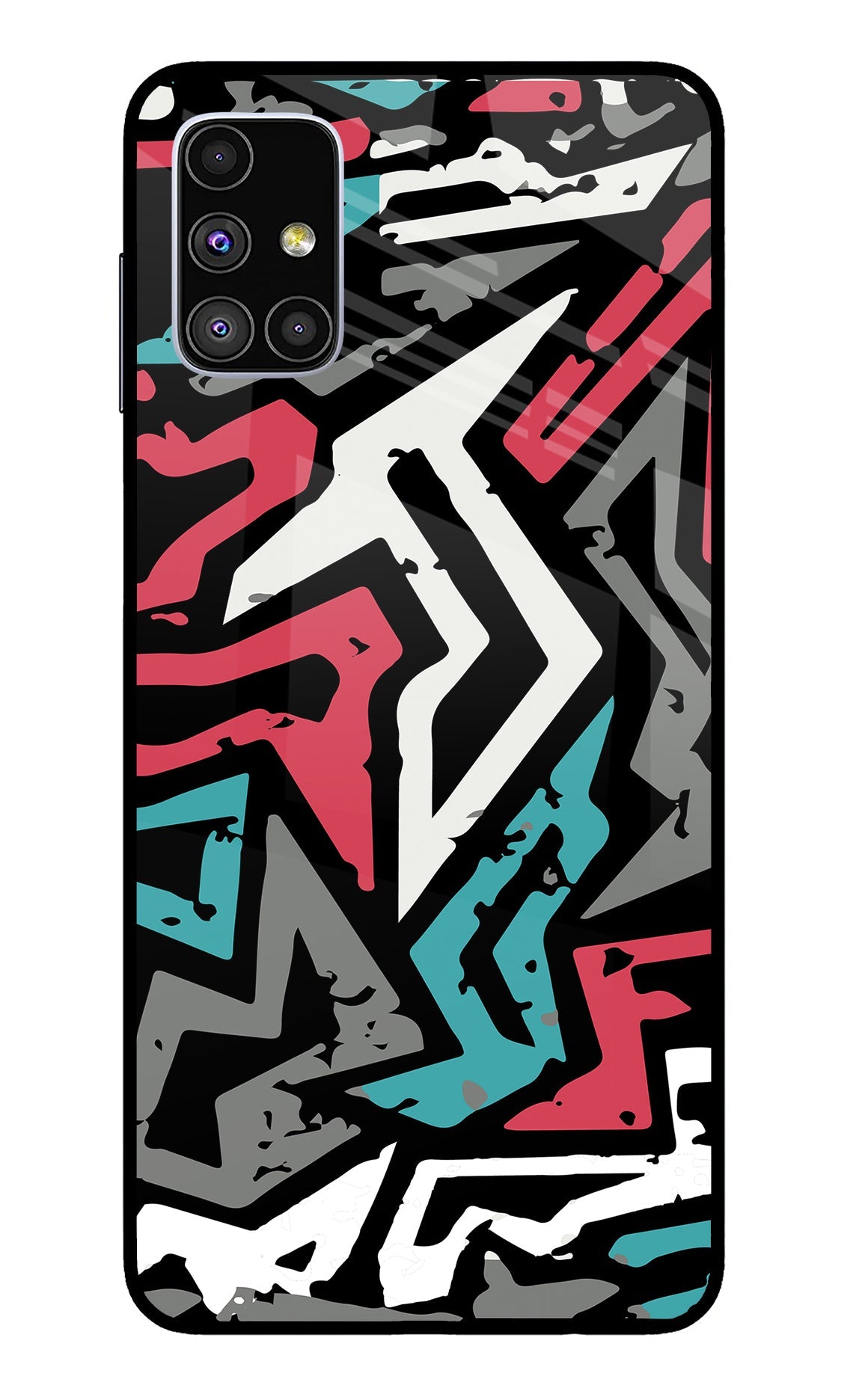 Geometric Graffiti Samsung M51 Back Cover