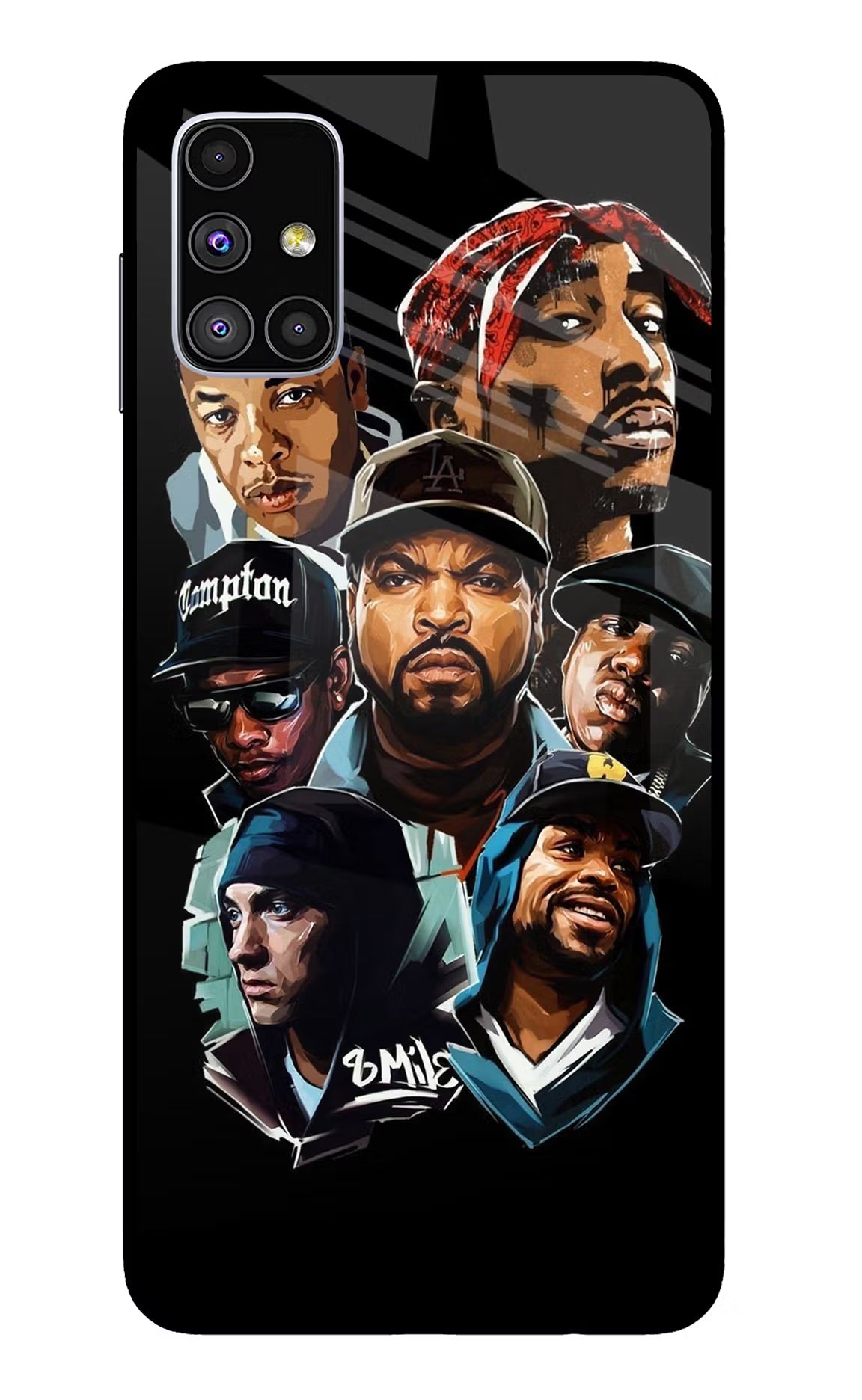 Rappers Samsung M51 Glass Case Back Cover by Casekaro