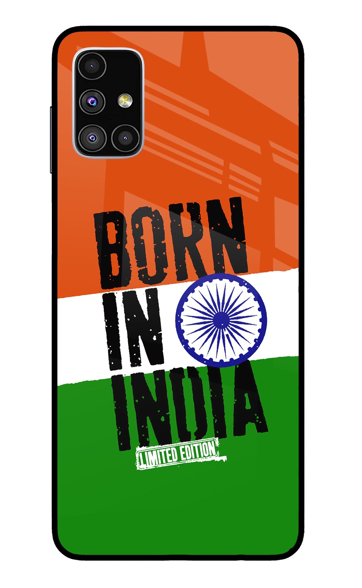 Born in India Samsung M51 Glass Case