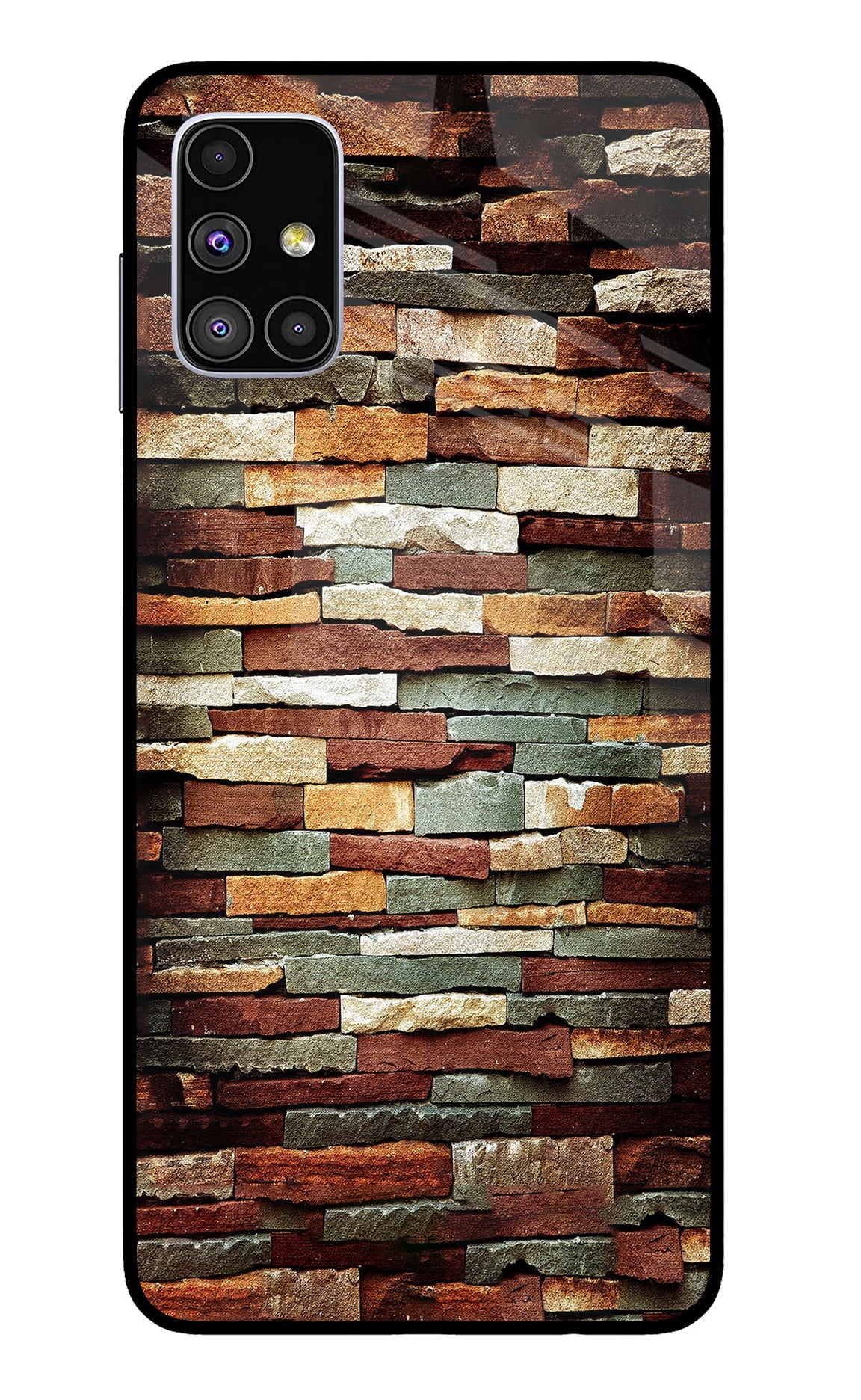 Bricks Pattern Samsung M51 Glass Case