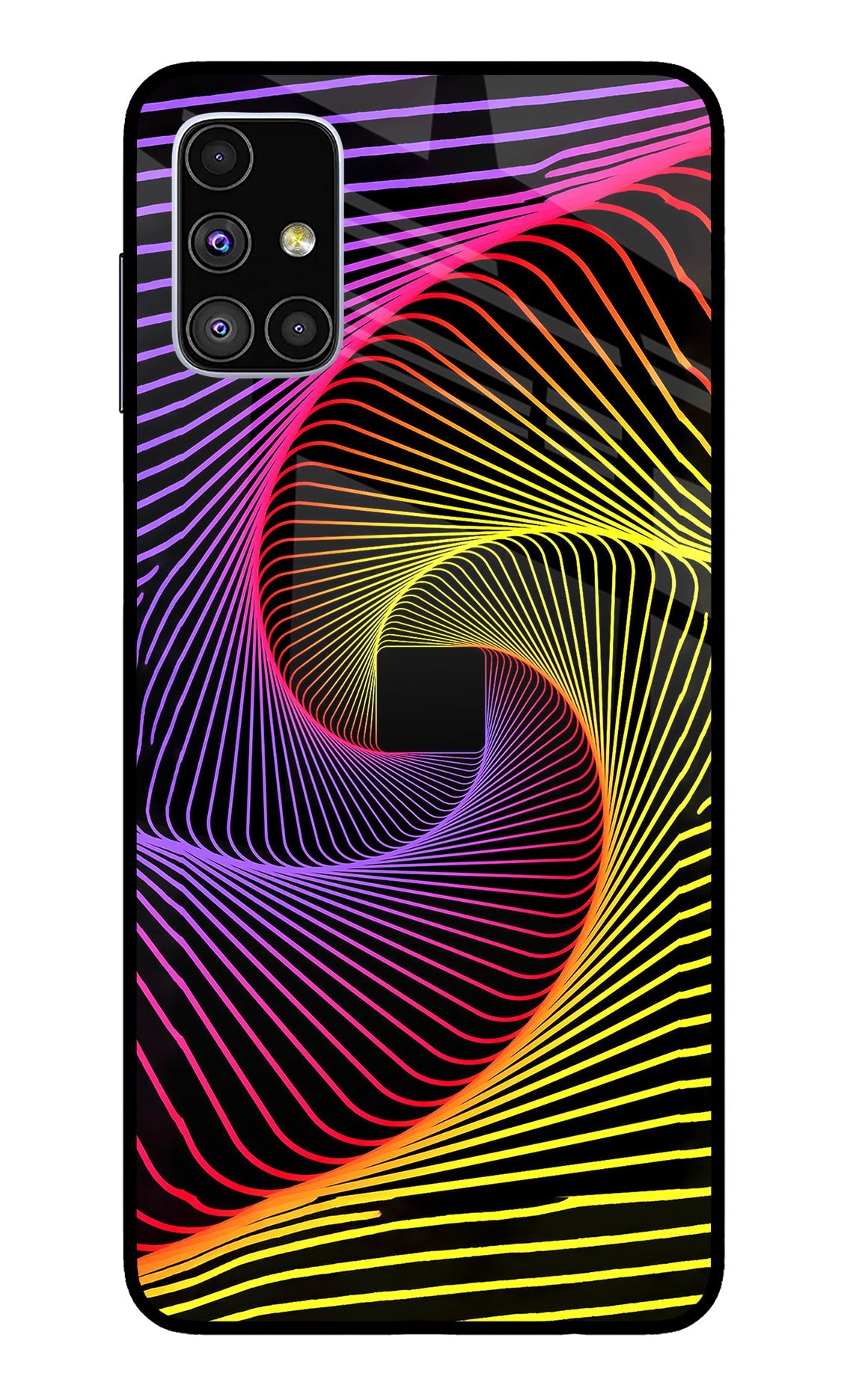 Colorful Strings Samsung M51 Glass Case