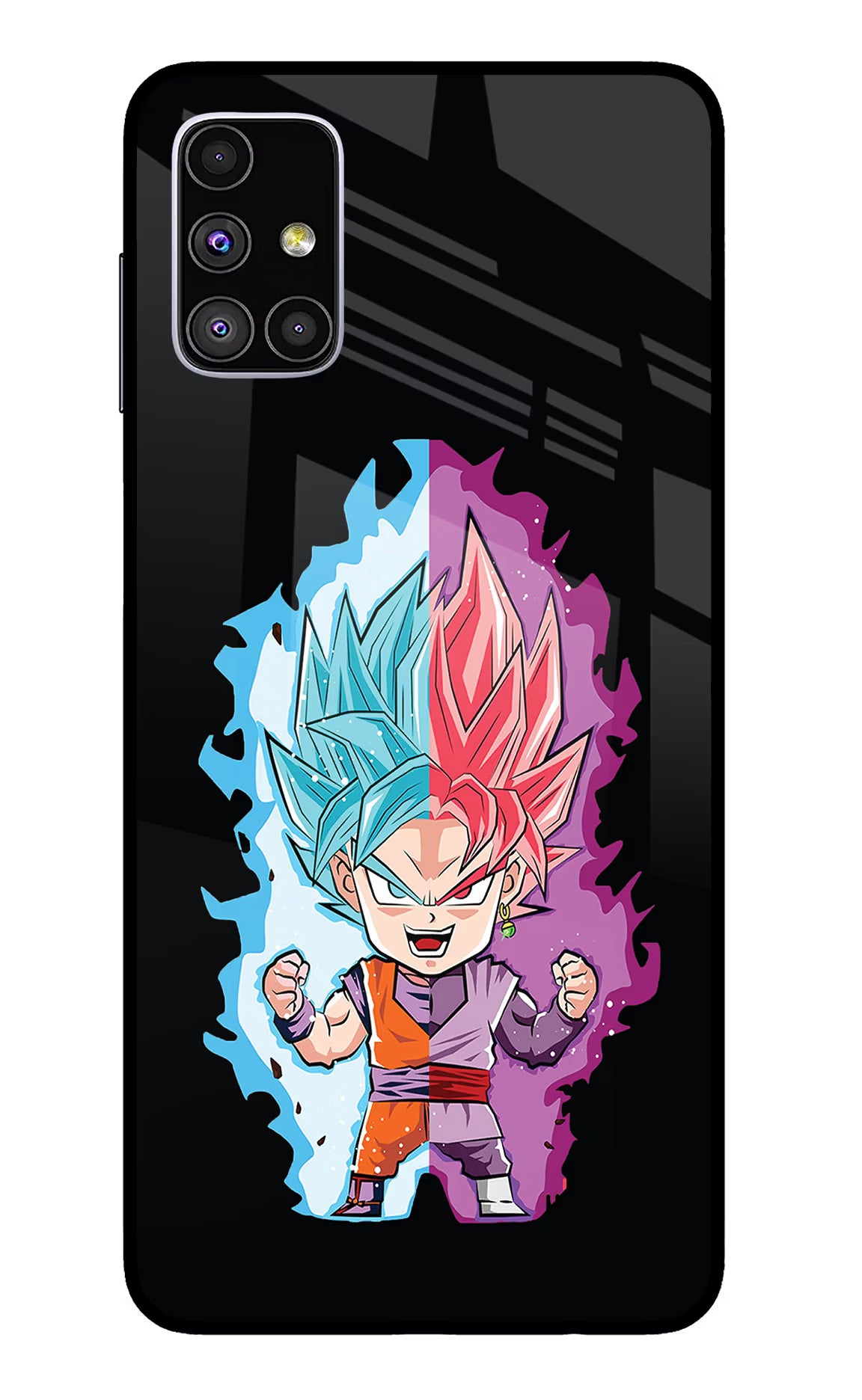 Chota Goku Samsung M51 Glass Case Back Cover by Casekaro
