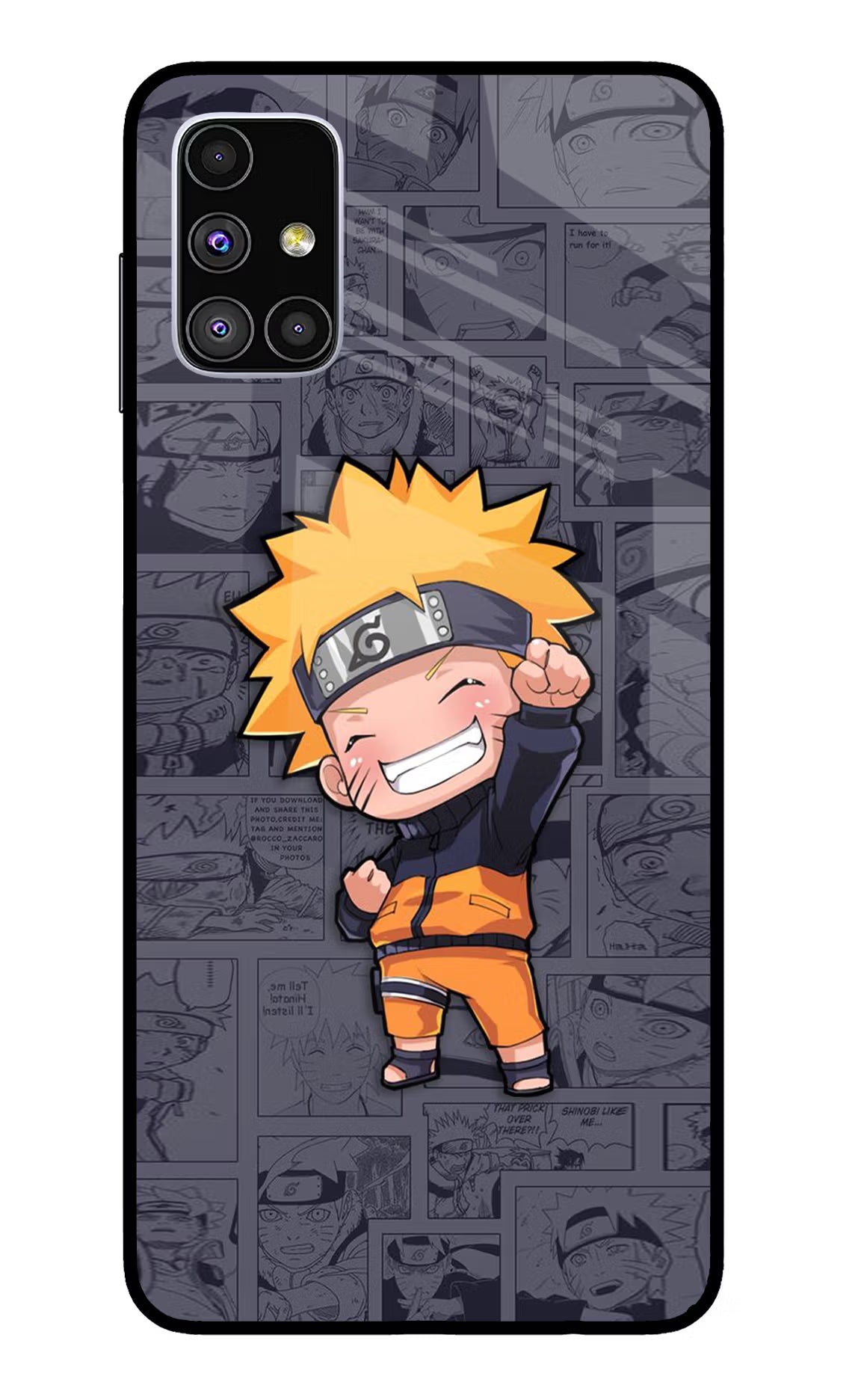 Chota Naruto Samsung M51 Glass Case Back Cover by Casekaro