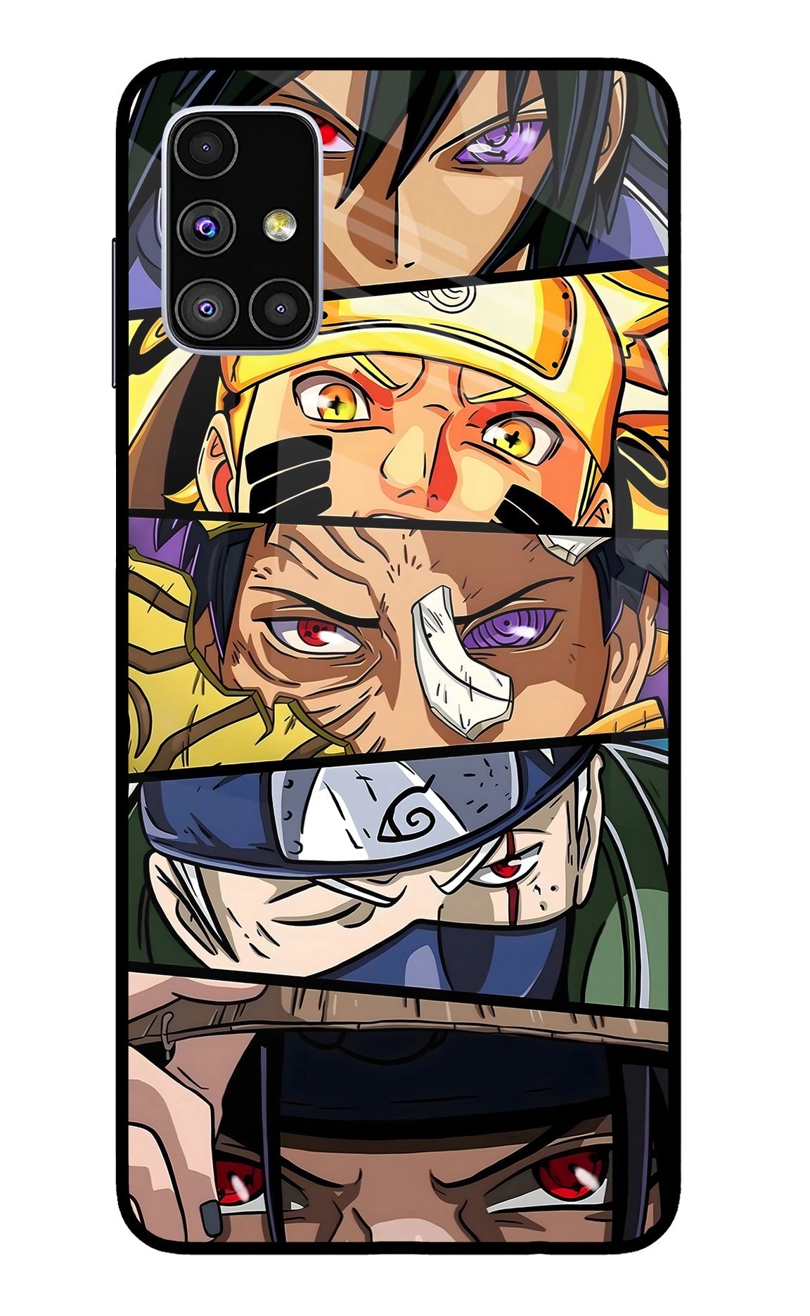 Naruto Character Samsung M51 Glass Case