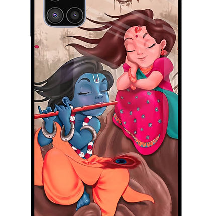 Radhe Krishna Samsung M51 Glass Case