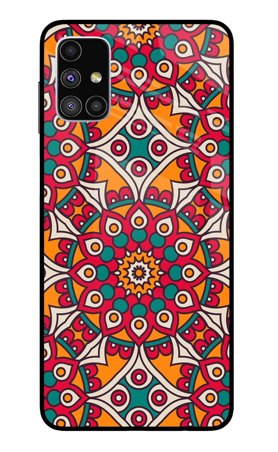 Mandala Art Samsung M51 Glass Case