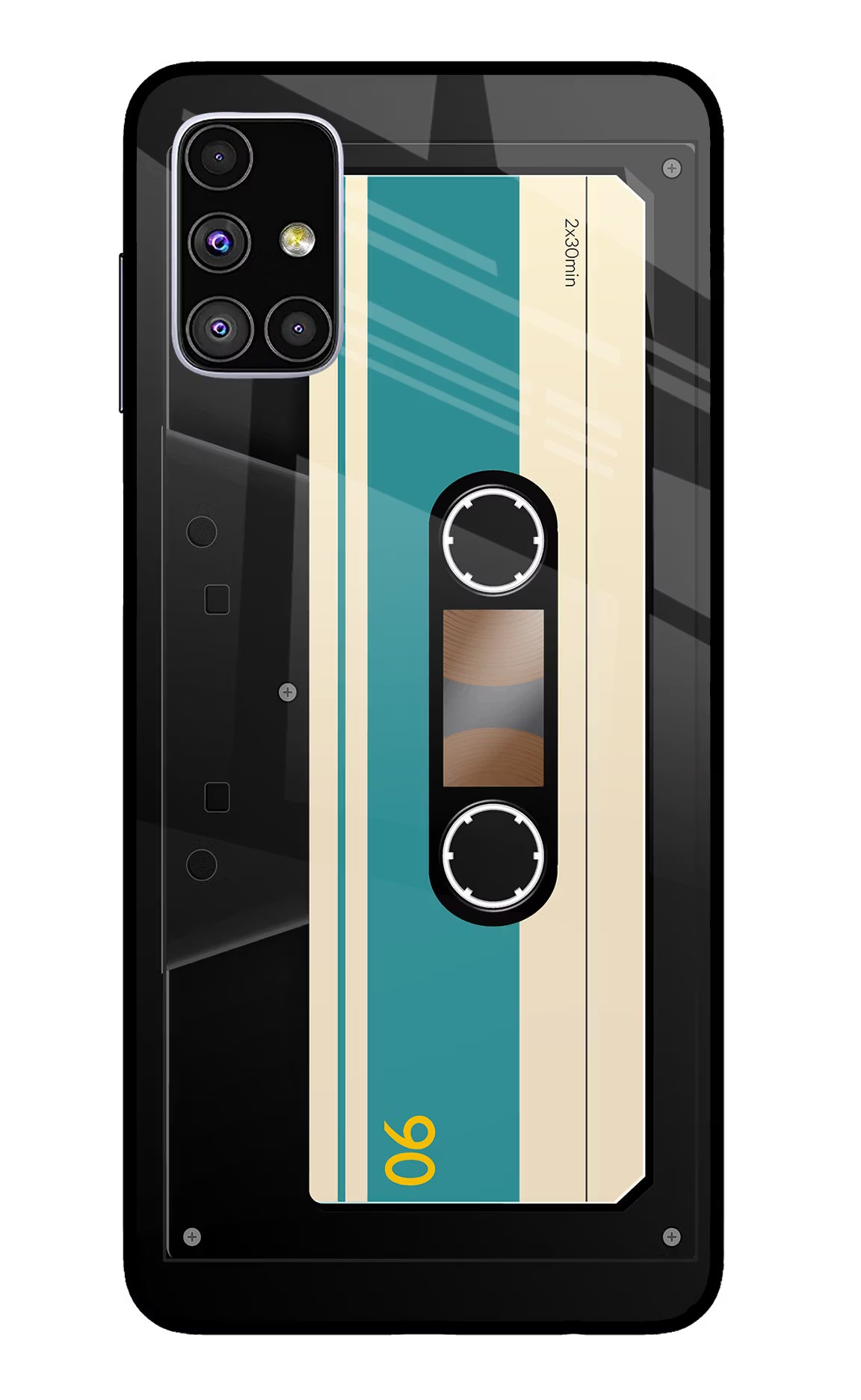 Cassette Samsung M51 Glass Case Back Cover by Casekaro