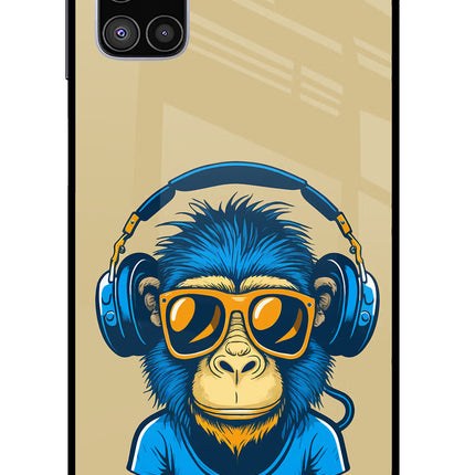 Monkey Headphone Samsung M51 Glass Case