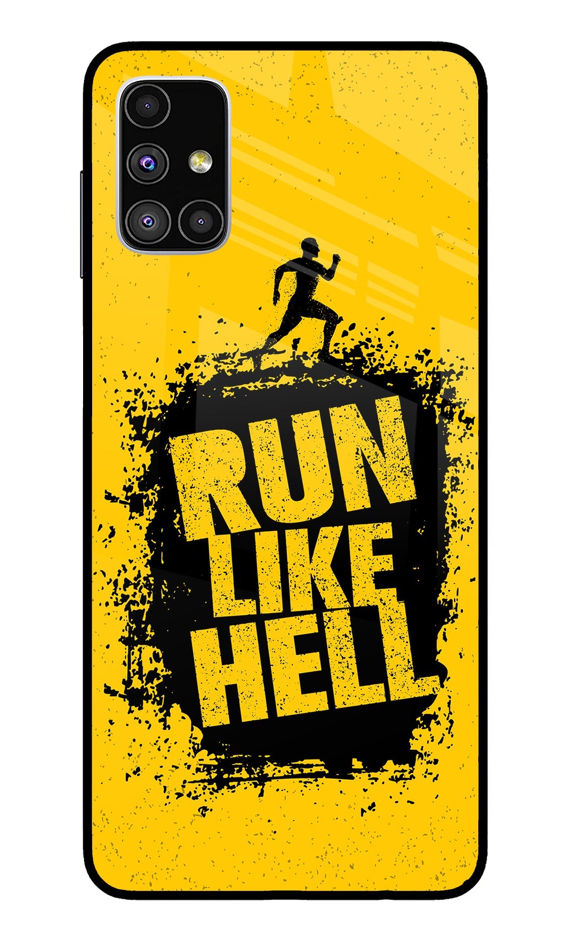 Run Like Hell Samsung M51 Glass Case