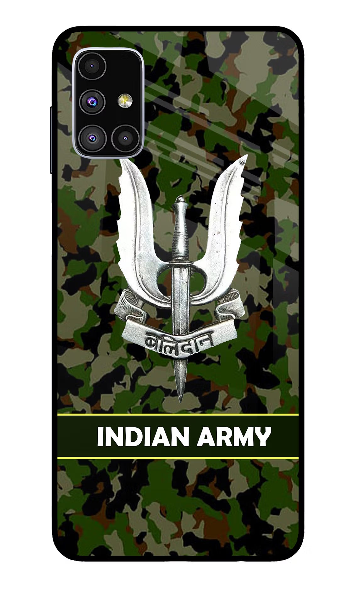 Balidan Indian Logo Samsung M51 Glass Case Back Cover by Casekaro