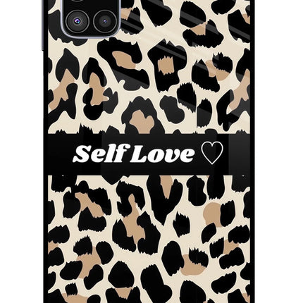 Leopard Print Self Love Samsung M51 Glass Case
