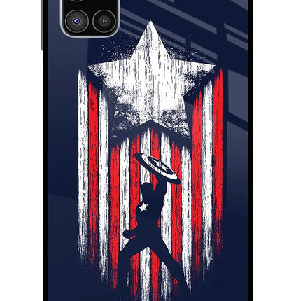 Captain America Marvel Art Samsung M51 Glass Case