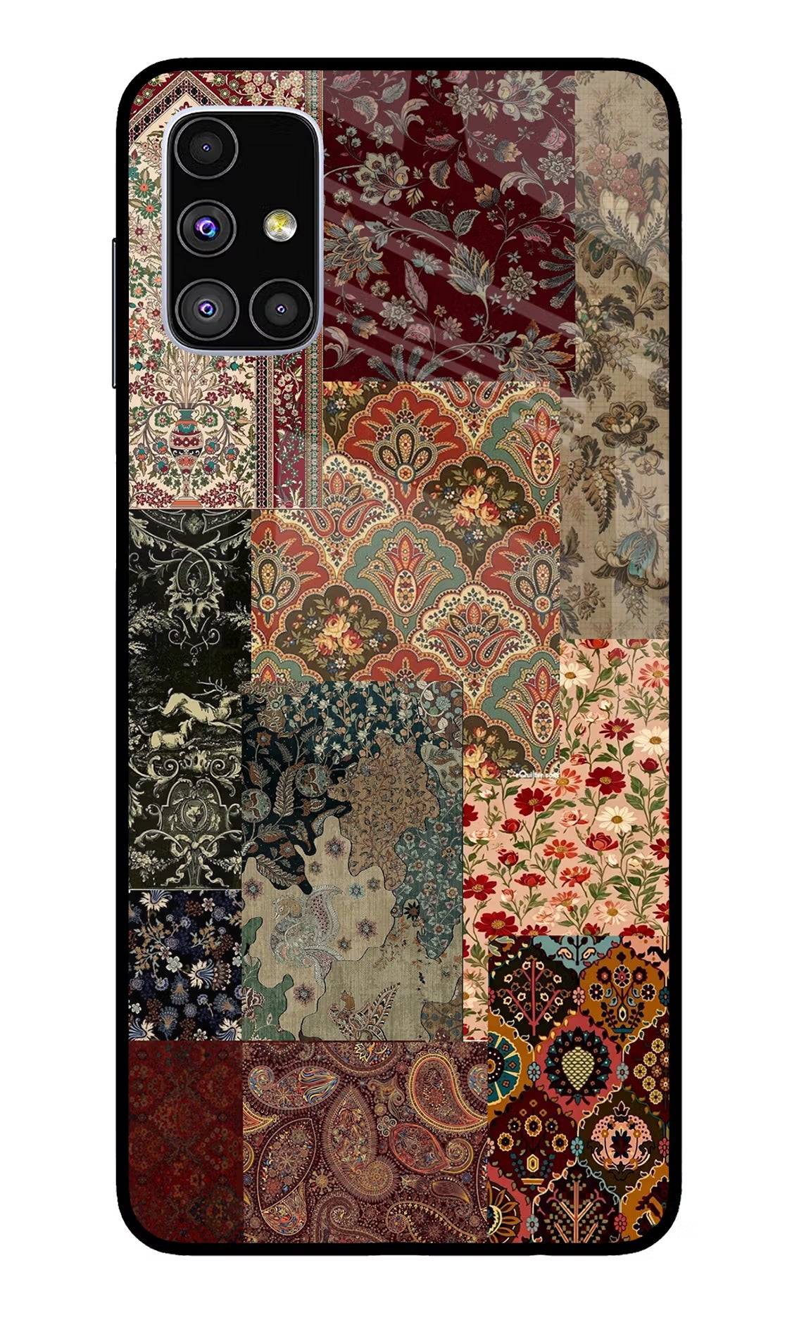 Desi Print Samsung M51 Glass Case Back Cover by Casekaro