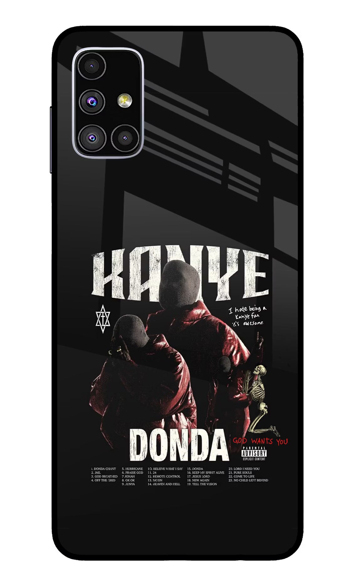 Donda Kanye West Samsung M51 Glass Case