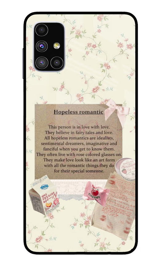 Hopeless Romantic Samsung M51 Glass Case